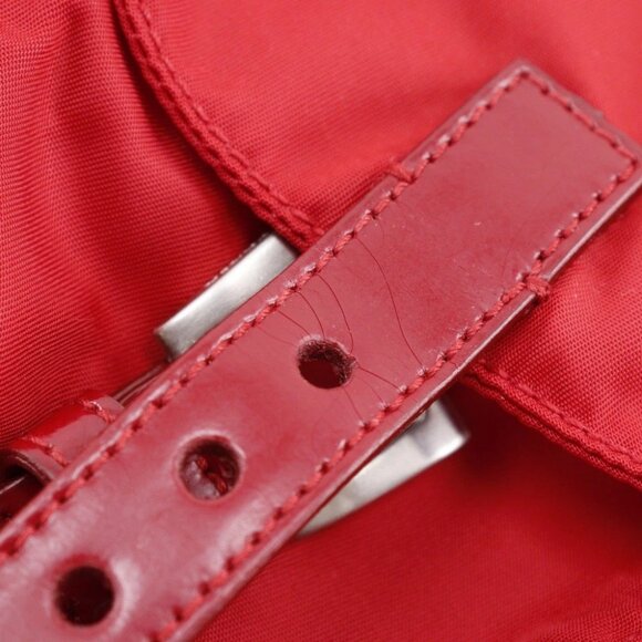 PRADA Backpack Daypack BZ6677 VERA SPORT ROSSO Red Nylon Women - Picture 8 of 13